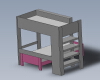 Double bed-建筑-家具-工业CAD模型-3D城