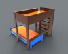 Double bed-建筑-家具-工业CAD模型-3D城