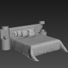 双人床-家居-床-VR/AR模型-3D城