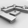 沙发茶几-家居-沙发-VR/AR模型-3D城