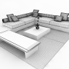 沙发茶几-家居-沙发-VR/AR模型-3D城