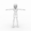 小女孩-角色人体-角色-VR/AR模型-3D城