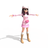 小女孩-角色人体-角色-VR/AR模型-3D城