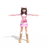 小女孩-角色人体-角色-VR/AR模型-3D城