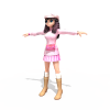 小女孩-角色人体-角色-VR/AR模型-3D城