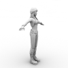 女孩-角色人体-角色-VR/AR模型-3D城
