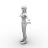 女孩-角色人体-角色-VR/AR模型-3D城