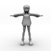 卡通女孩-角色人体-角色-VR/AR模型-3D城
