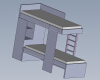 Double bed-建筑-家具-工业CAD模型-3D城
