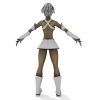 黑皮肤女孩-角色人体-角色-VR/AR模型-3D城