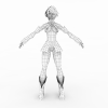 黑皮肤女孩-角色人体-角色-VR/AR模型-3D城