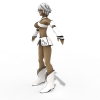 黑皮肤女孩-角色人体-角色-VR/AR模型-3D城
