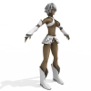 黑皮肤女孩-角色人体-角色-VR/AR模型-3D城