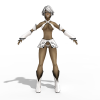 黑皮肤女孩-角色人体-角色-VR/AR模型-3D城