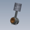 Piston & Connecting Rod Assembly-工业设备-零部件-工业CAD模型-3D城