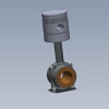 Piston & Connecting Rod Assembly-工业设备-零部件-工业CAD模型-3D城