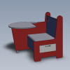 student-desk-school-建筑-室内-工业CAD模型-3D城