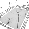 篮球场-建筑-基础设施-VR/AR模型-3D城