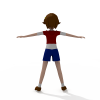 女孩-角色人体-角色-VR/AR模型-3D城