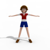 女孩-角色人体-角色-VR/AR模型-3D城