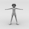 女孩-角色人体-角色-VR/AR模型-3D城