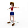 女孩-角色人体-角色-VR/AR模型-3D城