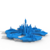 亚特兰蒂斯城市-艺术-3D打印模型-3D城