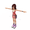 王国之心kairi-角色人体-角色-VR/AR模型-3D城
