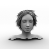 短发美女人体-角色人体-女人-VR/AR模型-3D城