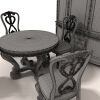 欧式家具-家居-桌椅-VR/AR模型-3D城