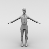 女-角色人体-角色-VR/AR模型-3D城