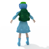 蓝裙女孩-角色人体-角色-VR/AR模型-3D城