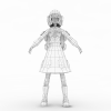 蓝裙女孩-角色人体-角色-VR/AR模型-3D城