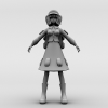蓝裙女孩-角色人体-角色-VR/AR模型-3D城