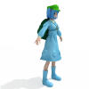 蓝裙女孩-角色人体-角色-VR/AR模型-3D城