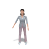 人物模型带骨骼-角色人体-女人-VR/AR模型-3D城