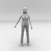 人物模型带骨骼-角色人体-女人-VR/AR模型-3D城