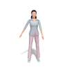 人物模型带骨骼-角色人体-女人-VR/AR模型-3D城