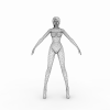 完美世界女角色造型-角色人体-角色-VR/AR模型-3D城