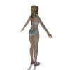 水泳少女-角色人体-角色-VR/AR模型-3D城