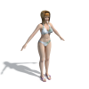 水泳少女-角色人体-角色-VR/AR模型-3D城