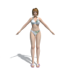 水泳少女-角色人体-角色-VR/AR模型-3D城