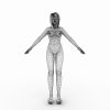 水泳少女-角色人体-角色-VR/AR模型-3D城