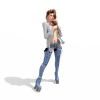 漂亮女人-角色人体-女人-VR/AR模型-3D城