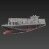 集装箱货轮-船舶-货船-VR/AR模型-3D城