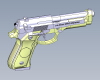 pistol-军事-枪炮-工业CAD模型-3D城