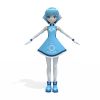 蓝裙小妹妹-角色人体-角色-VR/AR模型-3D城