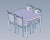 4_chairs-table-建筑-家具-工业CAD模型-3D城