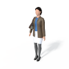 人物模型带骨骼-角色人体-女人-VR/AR模型-3D城