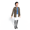 人物模型带骨骼-角色人体-女人-VR/AR模型-3D城